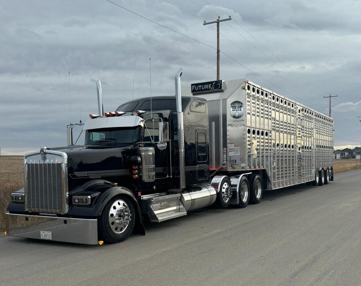 Future13 freight truck on a transport route